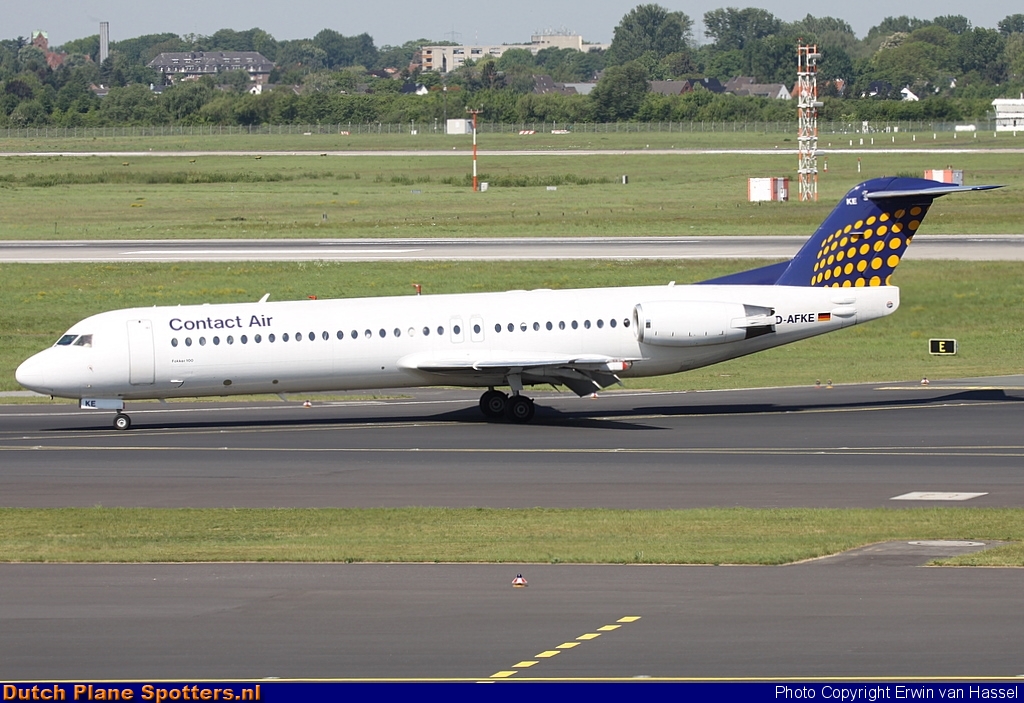 D-AFKE Fokker 100 Contact Air by Erwin van Hassel