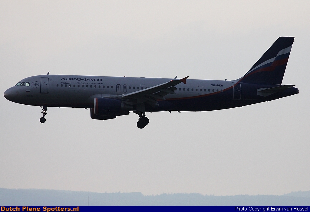 VQ-BEH Airbus A320 Aeroflot - Russian Airlines by Erwin van Hassel