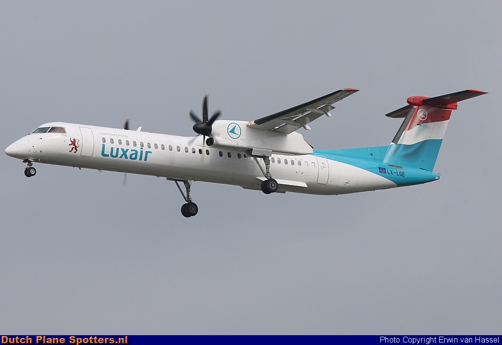 LX-LGE Bombardier Dash 8-Q400 Luxair - Luxembourg Airlines by Erwin van Hassel