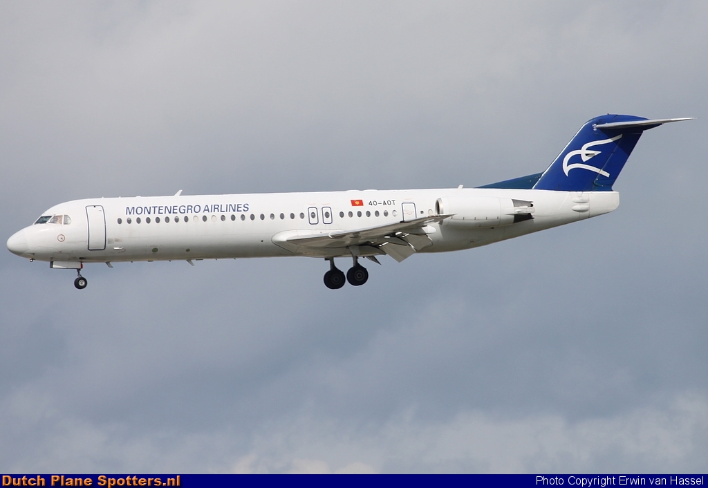 4O-AOT Fokker 100 Montenegro Airlines by Erwin van Hassel