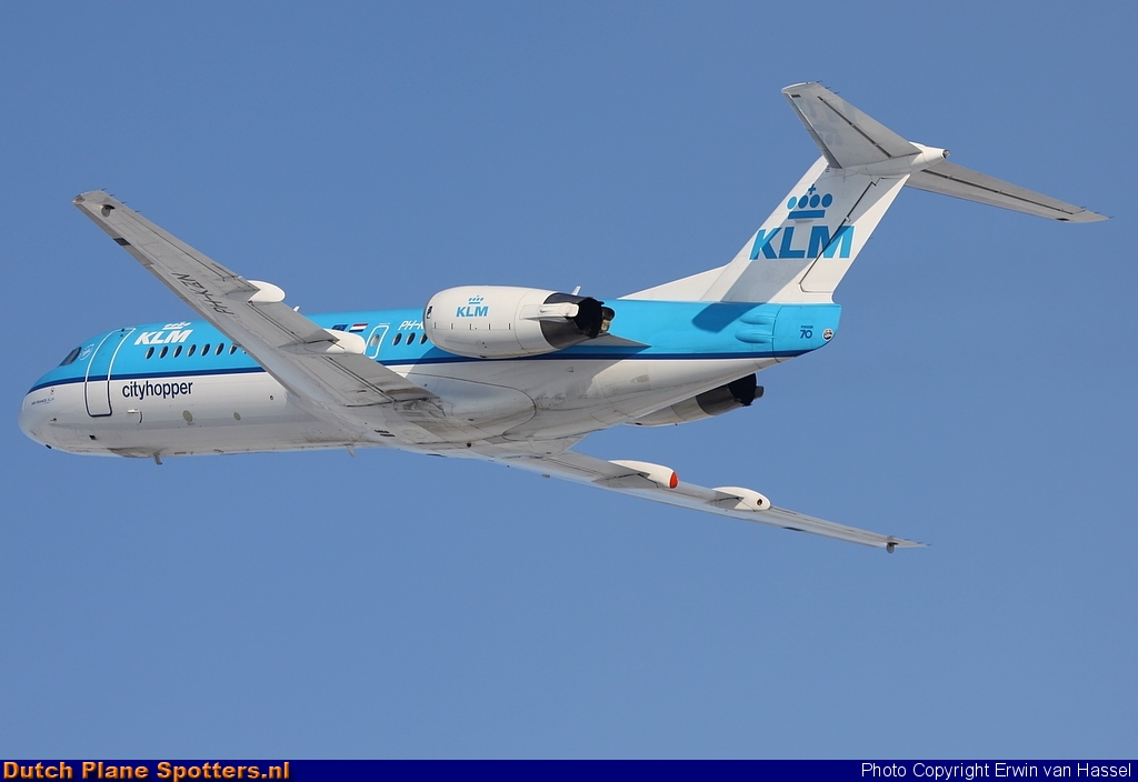 PH-KZN Fokker 70 KLM Cityhopper by Erwin van Hassel