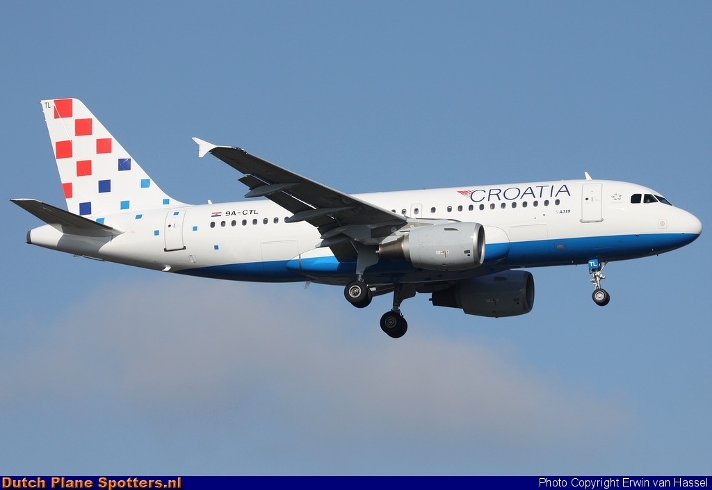 9A-CTL Airbus A319 Croatia Airlines by Erwin van Hassel